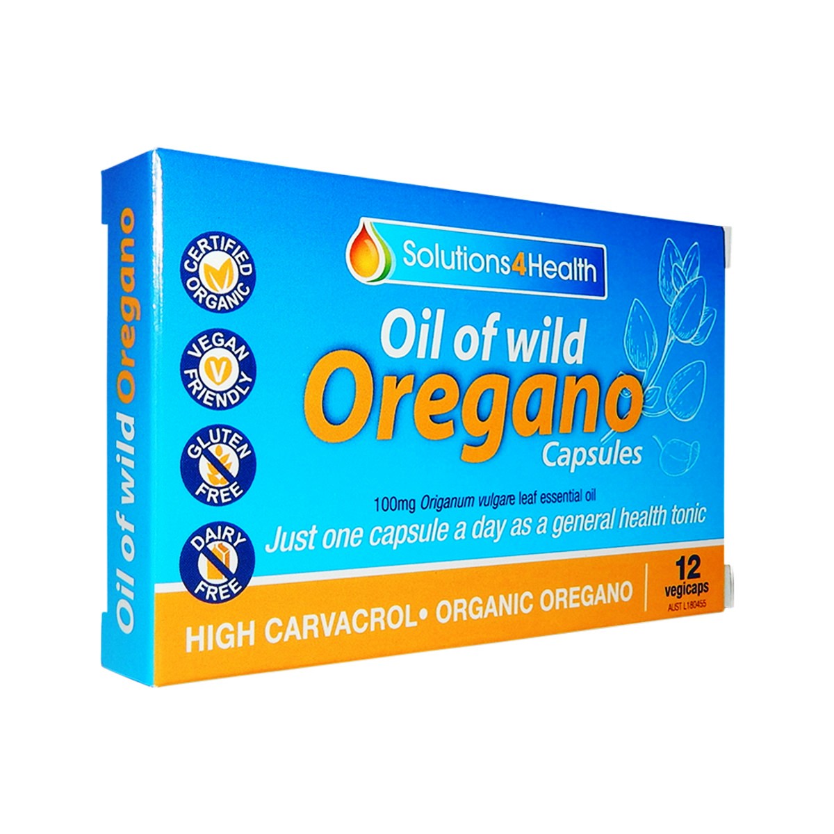 Solutions 4 Health Oil of Wild Oregano Capsules 12vc